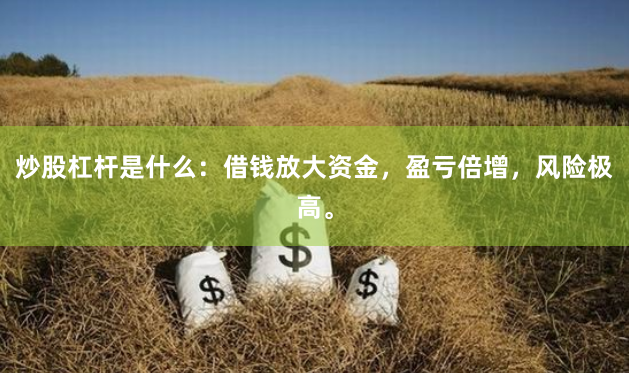 炒股杠杆是什么：借钱放大资金，盈亏倍增，风险极高。